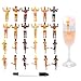 NPW Drinking Buddies Ultimate Party Edition Drink Markers Wine Glass Charms Customizable with Pen Wedding Large Party Accessories with Pen 24 Count Mixed Male Female Buddies - Image 2