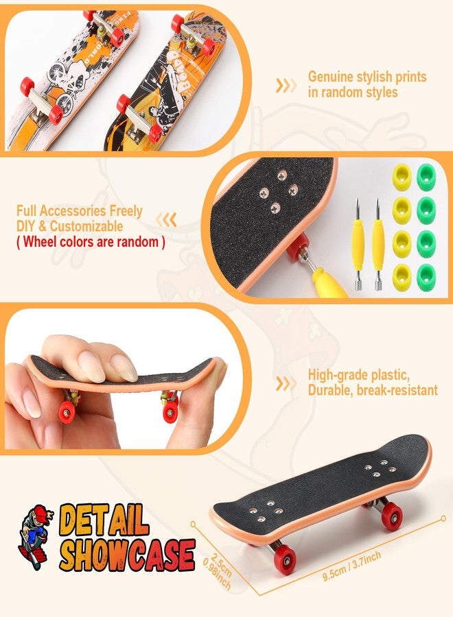 CS COSDDI Finger Skateboard Park Kits,14 in 1 Skateboard Finger Toys with 8 Finger Skateboards & 14 Skatepark Deck Ramp,Finger Bike for Boys or Girls Gift,Mini Finger Skateboards Ramp Accessories Set - Image 4