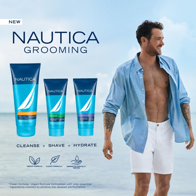 Nautica Grooming Shave Gel 3.3 fl oz (Pack of 1), Notes of Grapefruit, Lavender, and Wood, Men's Fragrance, Long Lasting, Everyday Fragrance, Travel Size - Image 3