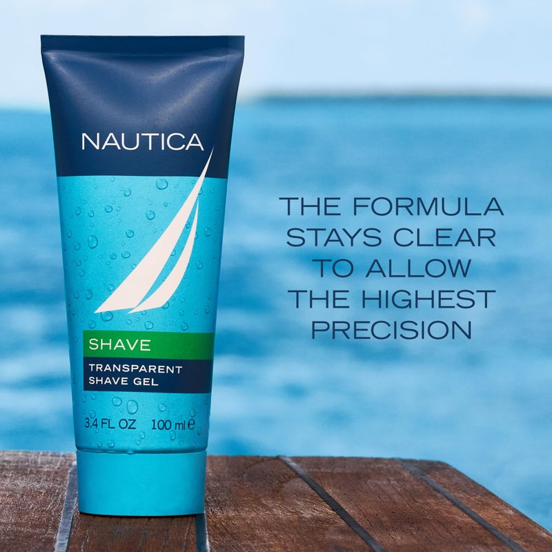 Nautica Grooming Shave Gel 3.3 fl oz (Pack of 1), Notes of Grapefruit, Lavender, and Wood, Men's Fragrance, Long Lasting, Everyday Fragrance, Travel Size - Image 2