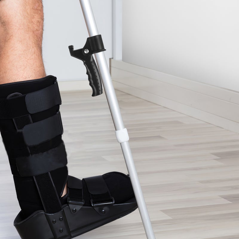 🚽 مقبض عصا دعم حركة للمسنين بمقبض مريح أسود 2 قطع لتسهيل الوقوف من السرير أو الكرسي أو المرحاض - Image 4