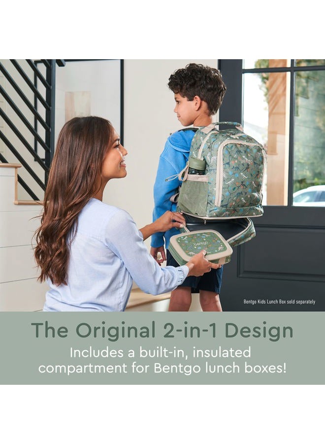 Bentgo Kids Prints 2-in-1 Backpack & Insulated Lunch Bag, Dino Fossils - Image 2