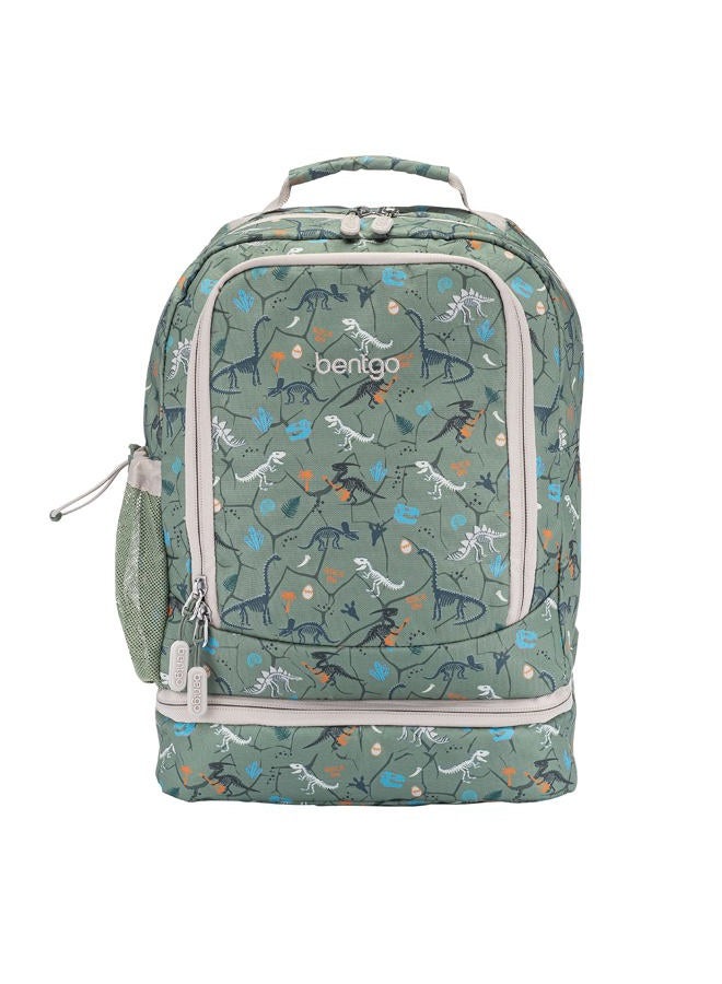 Bentgo Kids Prints 2-in-1 Backpack & Insulated Lunch Bag, Dino Fossils - Image 1