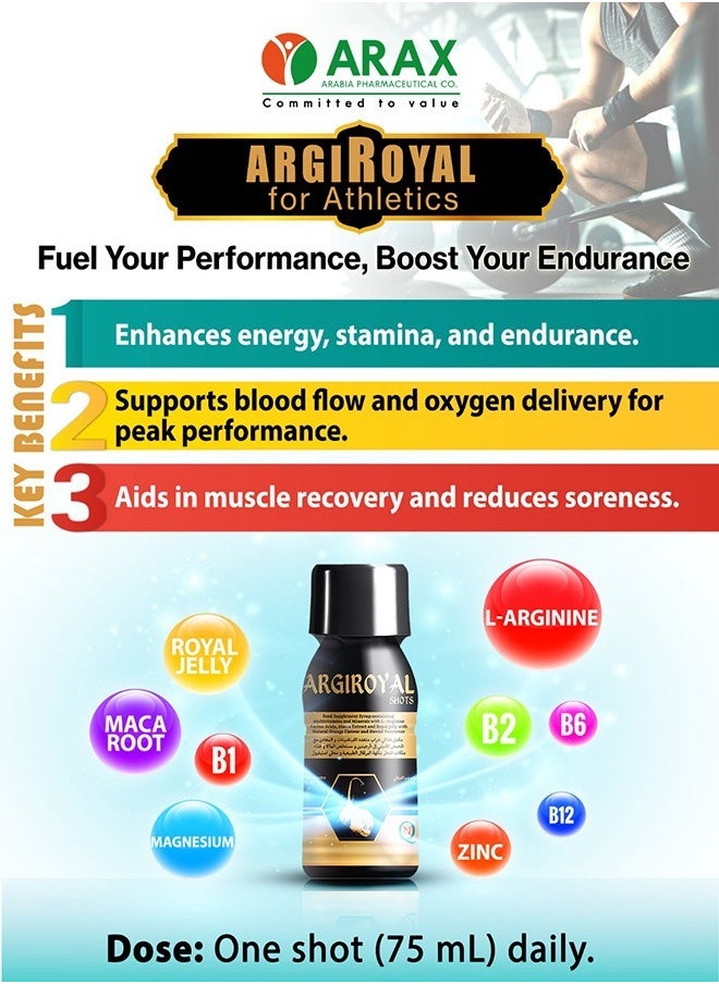 Noor AlQmar Argiroyal Shots Boosts Libido, Energy & Sexual Health – 4 Bottles + 1 Free! (75ml each)  - Image 3