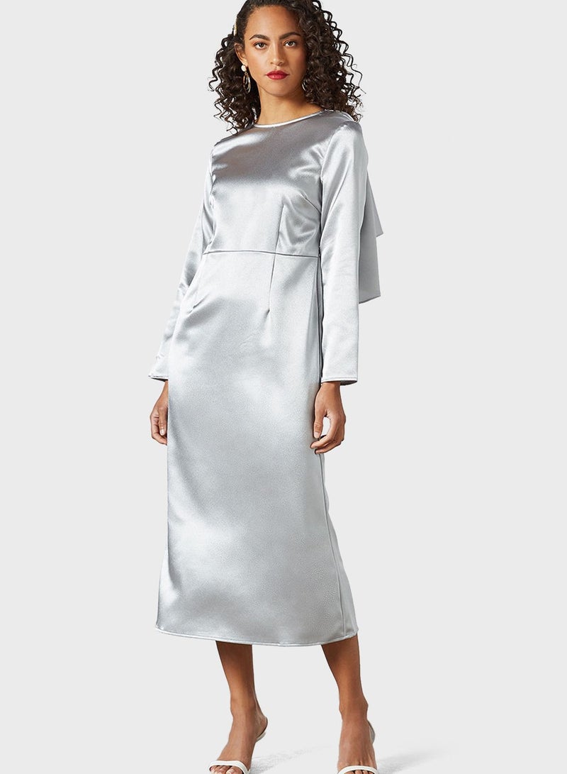 SIVVI for HANIYA Satin Sheath Dress  - Image 4