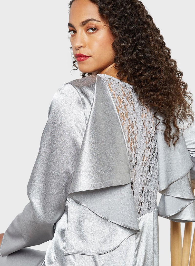SIVVI for HANIYA Satin Sheath Dress  - Image 3