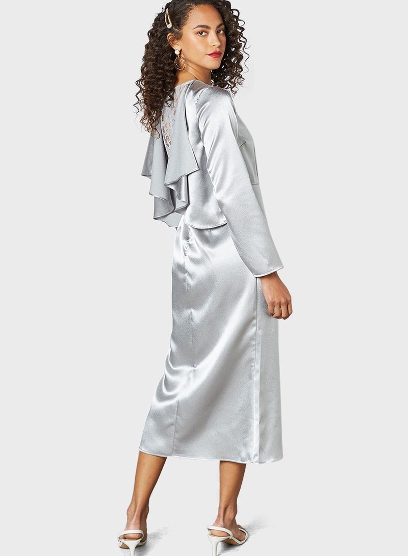 SIVVI for HANIYA Satin Sheath Dress  - Image 2