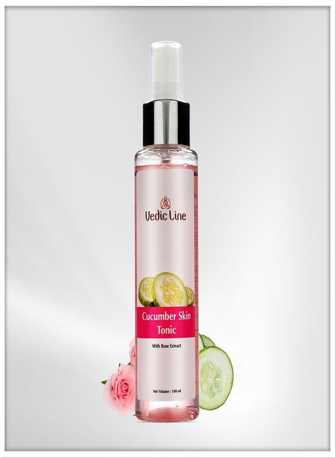 Vedic Line Vedicline Cucumber Skin Tonic, Reduces Acne Breakouts, Oily Skin with Rose & Cucumber Extract for Soft and Smooth Skin, 100ml - Image 2