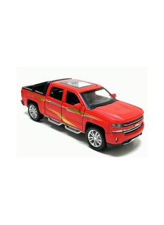 CHE ZHI 1:28 Chevrolet Truck Alloy Diecast Metal Model | Collectible Pull Back Toy Vehicle for Kids (Red)  - Image 2