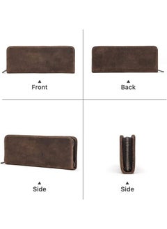 Cordova Genuine leather pencil case – vintage zippered stationery organizer for pens, pencils, and art supplies  - Image 2