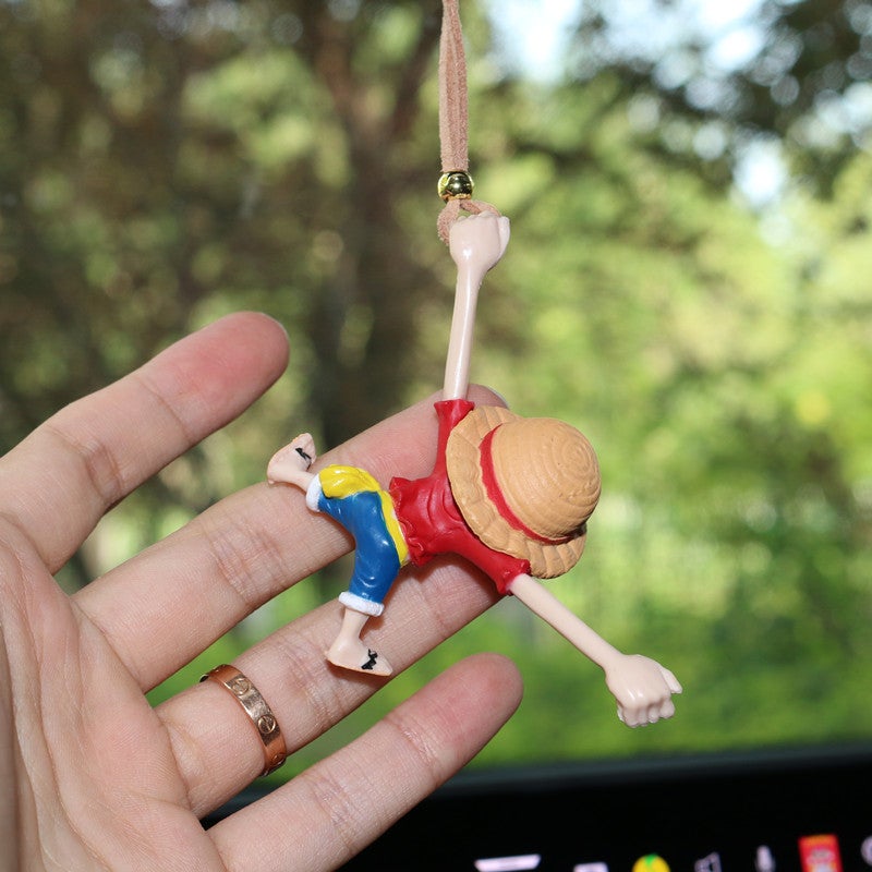 One Piece Luffy Car Hanging Ornament, Rearview Mirror Decoration, Cartoon Figure Gift - Image 4