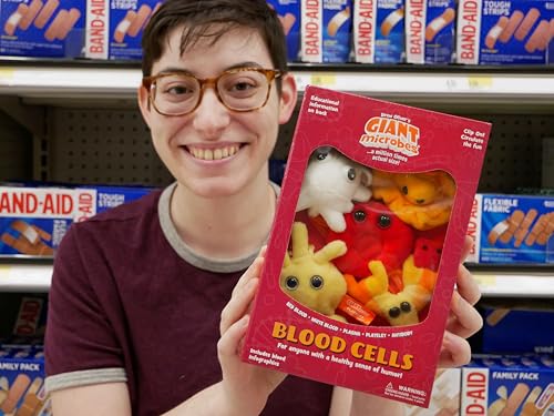 GIANT MICROBES Blood Cells Themed Gift Box, Blood Cell Plush, Lab Tech Gifts, Medical Gift, Phlebotomy Gifts, Bag Charms, Plush Keychains - Image 4