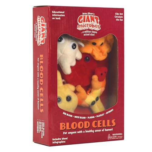 GIANT MICROBES Blood Cells Themed Gift Box, Blood Cell Plush, Lab Tech Gifts, Medical Gift, Phlebotomy Gifts, Bag Charms, Plush Keychains - Image 1