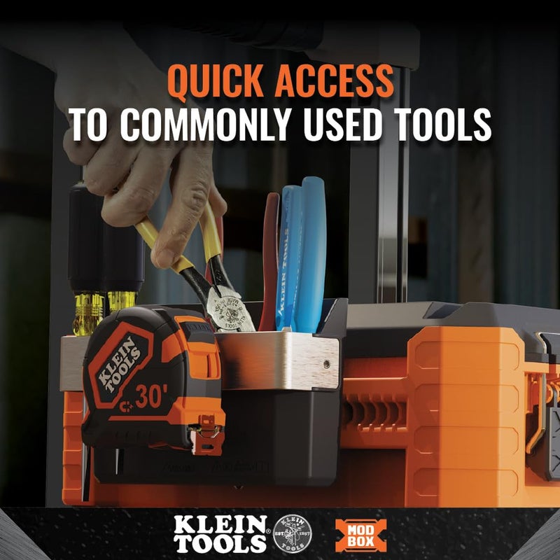 KLEIN TOOLS 54814MB MODbox Tool Carrier, Modular Tool Storage System Side Mounting Accessory, Easy One-Handed Attachment and Slim Profile - Image 2