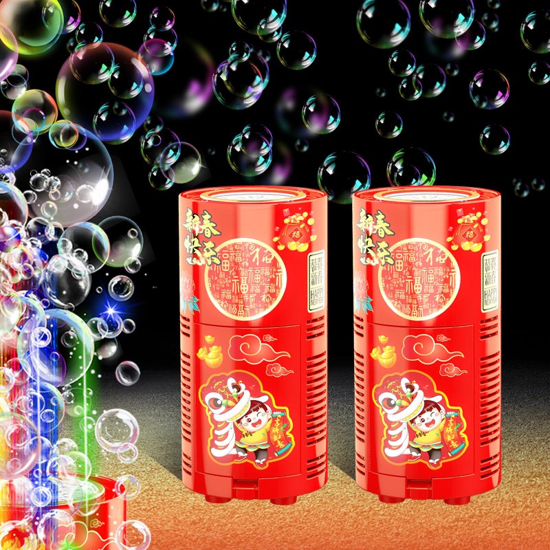Ivtivfu Bubble Machine 2PCS 13 Holes with LED Lights Automatic Bubble Blower Toys Portable Bubbles Maker for Wedding Christmas Chinese New Years Party Decorations Kids Birthday Gifts Balloons Banner - Image 2
