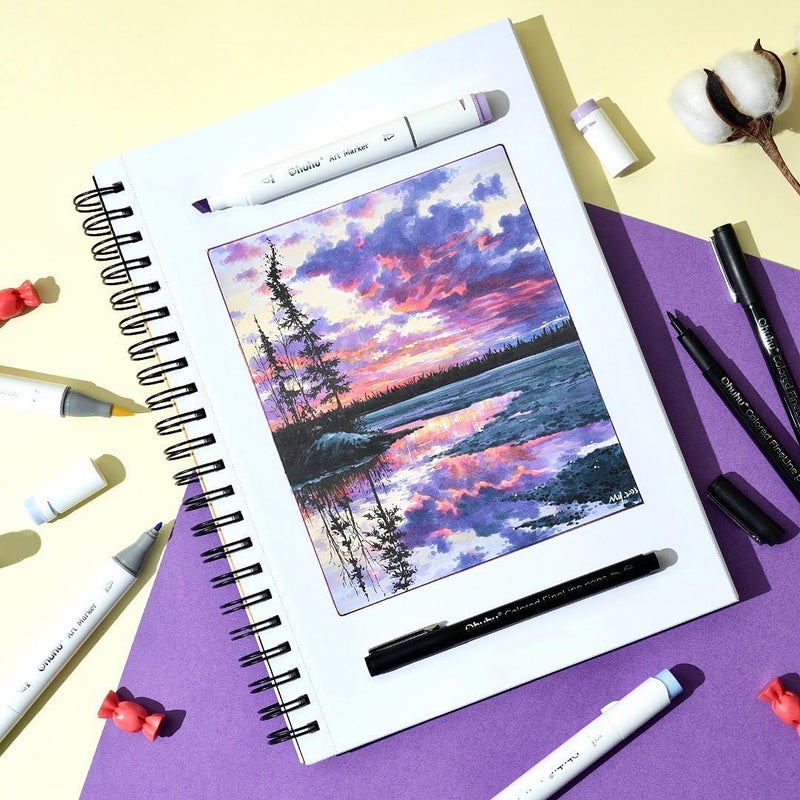Ohuhu Alcohol Markers 100 Colors: Chisel & Fine Dual Tips Alcohol Marker Set with Colorless Blender - Oahu Series - Image 2