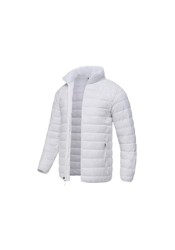 SPOSULEI Puffer Jacket for Men Packable Lightweight Winter Warm Down Jackets Coats Outdoor Insulated Water Resistant Travel Hiking Camping Jacket with Pockets White M - Image 1