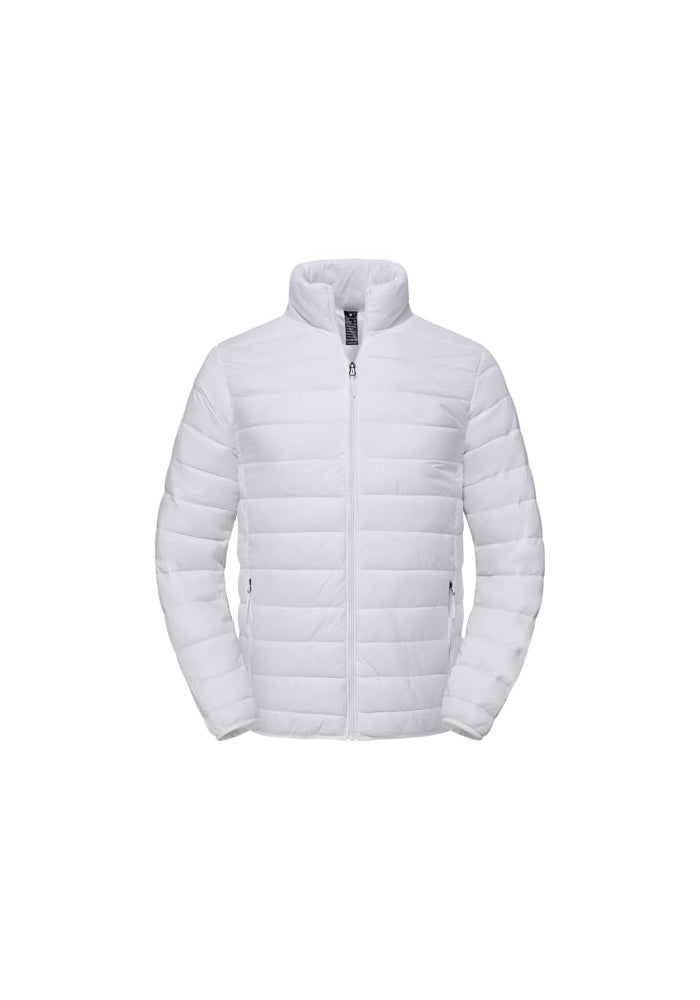 SPOSULEI Puffer Jacket for Men Packable Lightweight Winter Warm Down Jackets Coats Outdoor Insulated Water Resistant Travel Hiking Camping Jacket with Pockets White M - Image 3