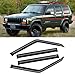 CMVT Auto Window Visor for Jeep Cherokee 19842001 Excludes Limited Model OutChannel Rain Guards Shields Vent Deflector Shade Wind Dark Smoke TapeOn OutsideMount 4PCS - Image 2