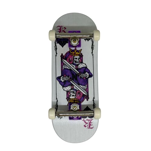 LEEFAI 34mm Pro Fingerboard Complete 34x96mmMaples Wood DeckUV Printing GraphicPro Trucks Regular kingpins 5 Urethane Bearing WheelsOp3ra V3Hearts of King - Image 5
