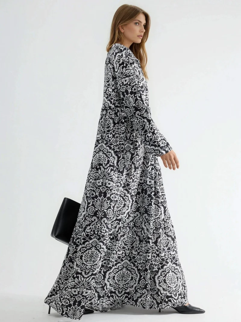 هيكاب Comfortable Patterned Maxi Dress