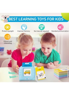 M MIAOYAN Talking flash cards for toddlers aged 2 to 6, designed for speech training and autism support. Comes with an audible learning card machine featuring 224 sight words (English only), making it a perfect birthday gift for boys and girls.  - Image 4