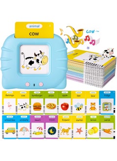 M MIAOYAN Talking flash cards for toddlers aged 2 to 6, designed for speech training and autism support. Comes with an audible learning card machine featuring 224 sight words (English only), making it a perfect birthday gift for boys and girls.  - Image 1
