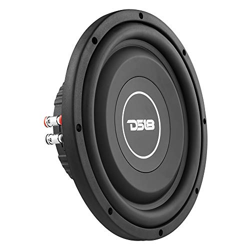 DS18 SRW10.4D 10" Shallow Car Subwoofer - 400 Watts, Dual Voice Coil, 4+4 Ohms Impedance (1 Speaker) - Image 1