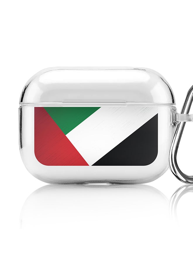 Stylizedd - Classic Clear printed Case for Apple AirPods Pro 2nd Generation Thin Transparent Cover [Designed for Apple AirPods Pro 2nd Generation] - Flag of UAE - Image 1