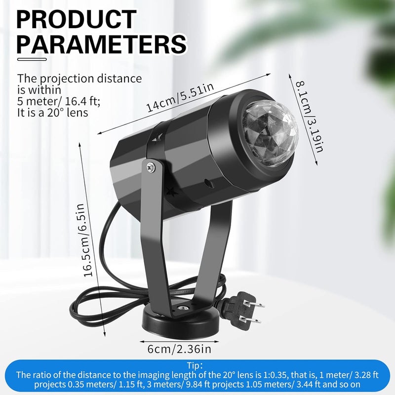 Riakrum 6 قطع ضوء بروجيكتور تأثير الماء LED بروجيكتور موجة المحيط ضوء الليل بتأثير موجة الماء مصباح غرفة دوار 360 درجة للإضاءة في غرفة النوم تحت البحر زفاف حفلة عيد الهالوين ديكور أزرق - Image 2