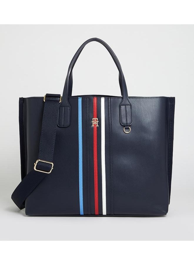Tommy Hilfiger Plus Tommy Hilfiger Iconic Logo Detail Textured Tote Bag\BAGD037  - Image 1