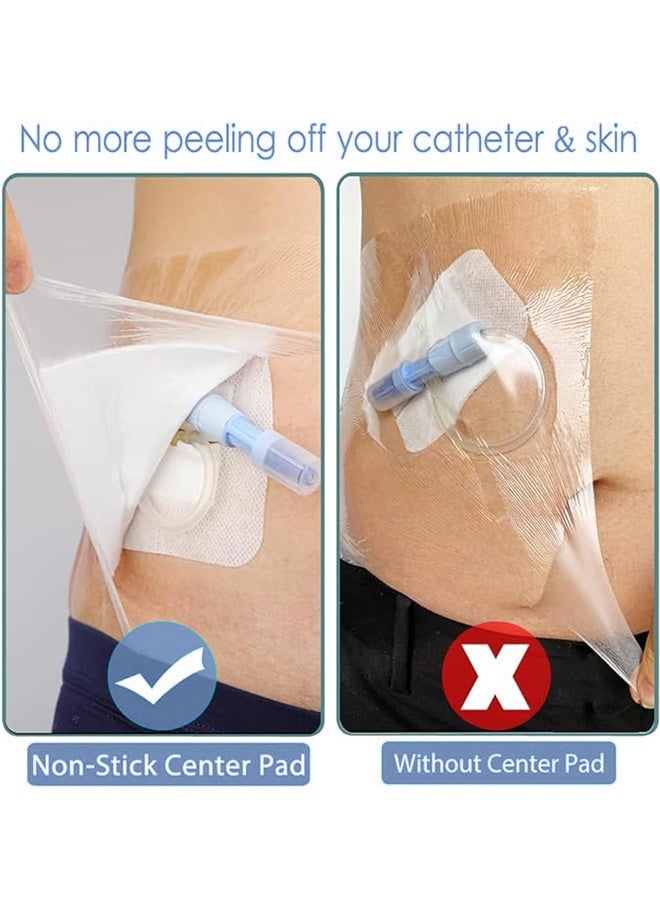 10 Pcs Waterproof Wound Care Dressings, 5.9x3.93 Inch Transparent Adhesive Bandages for Shower, Breathable Sterile Bandages for Cuts, Scrapes, Catheters & Post-Surgery Protection - Image 5