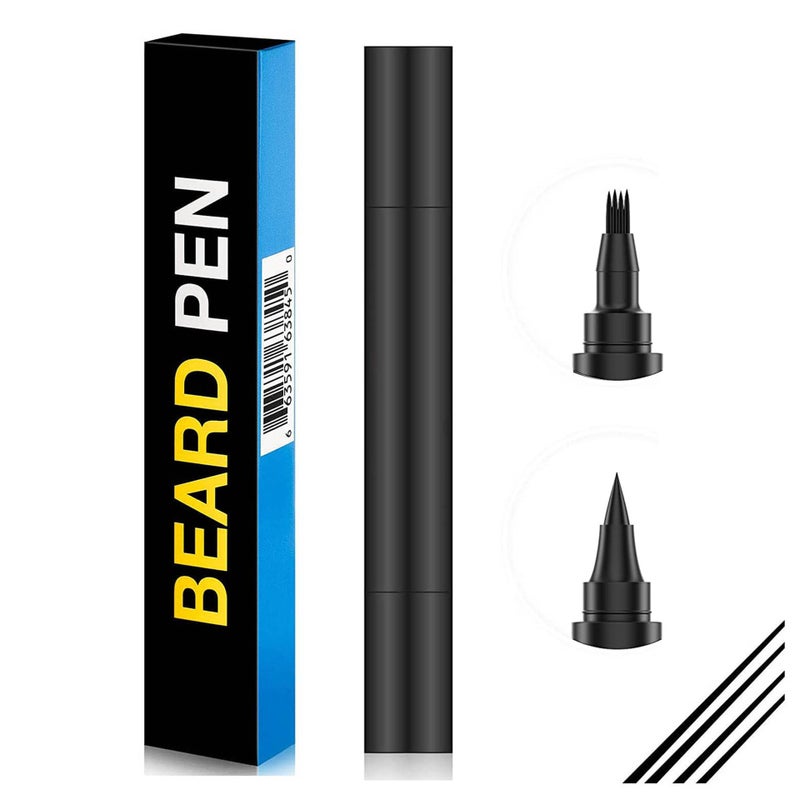 Single Large Two-In-One Double Head Four-Forked Beard Beard Pen Beard Pen Beard Filled Eyebrow Pen Without Brush - Image 2