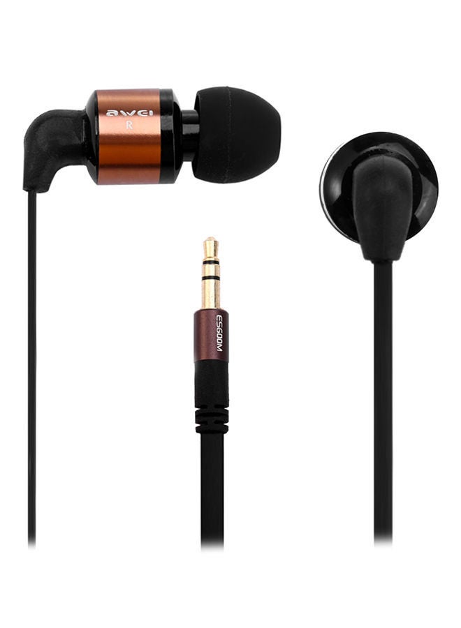 NIBEMINENT Universal In-Ear Headphones With Microphone Black/Brown/Silver