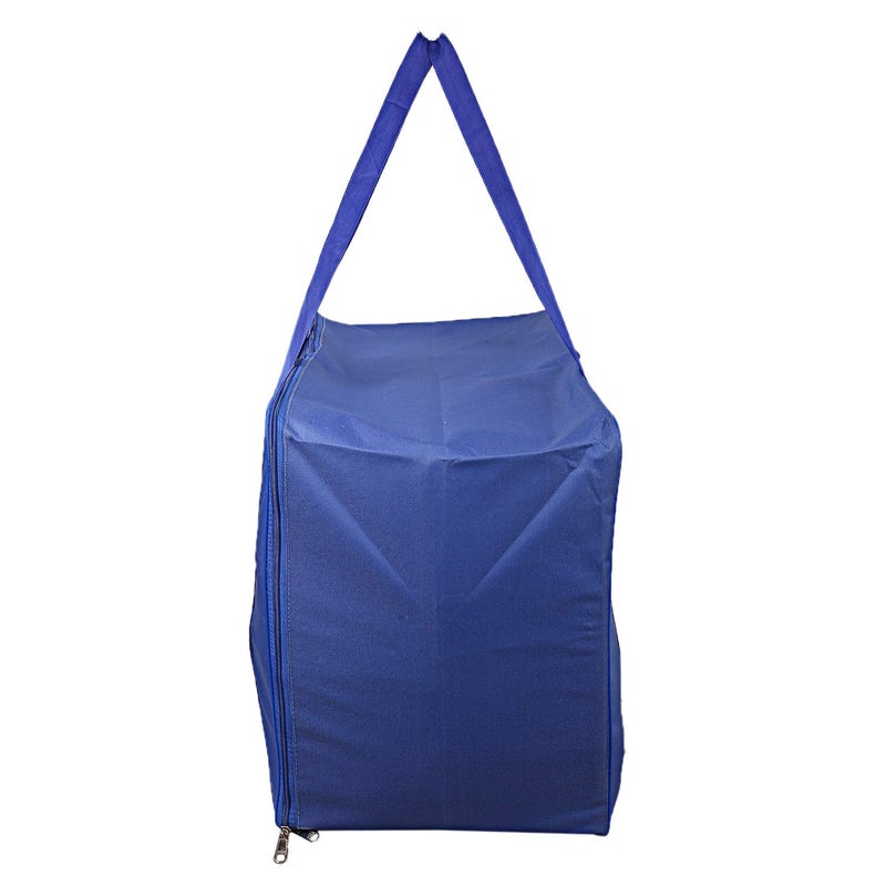 Kuber Industries Rexine 2 Pcs Jumbo Underbed Moisture Proof Storage Bag with Zipper Closure and Handle Royal Blue CTKTC6604 - Image 5