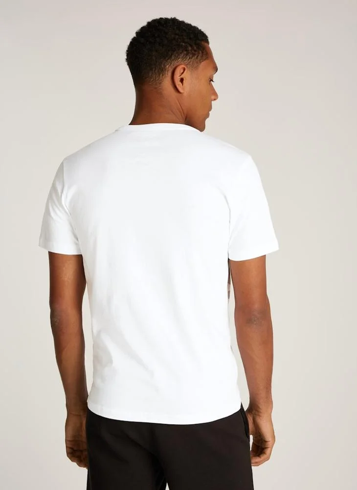 CALVIN KLEIN Logo Print Crew Neck T-Shirt