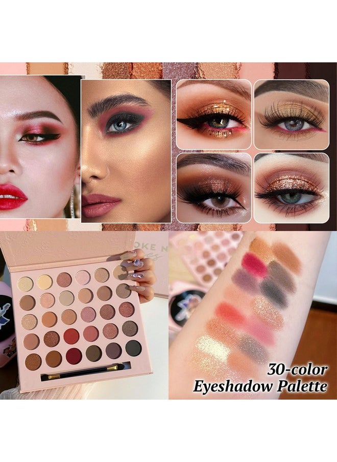 PASNOWFU - Makeup Kit for Women, Makeup Full Kit for Beginners Teens Girls, Makeup Bundle Include 30 Colors Matte & Shimmer Eyeshadow Palettes, Blush Palette, Lip Gloss Set - Image 1