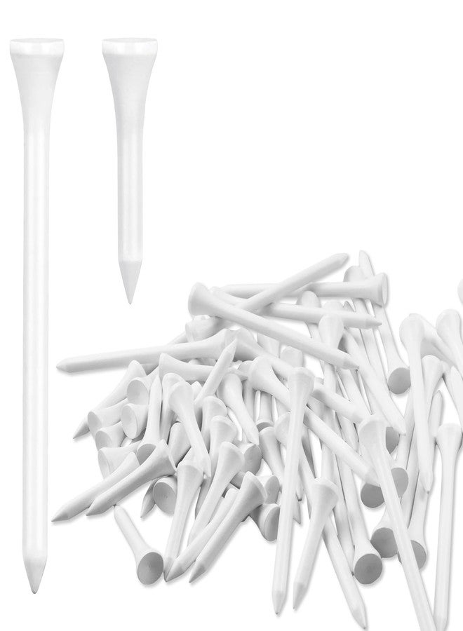 Zivisk Wooden Golf Tees 3-1/4 inch 100 Count & 1-1/2 inch 20 Count White - Image 1