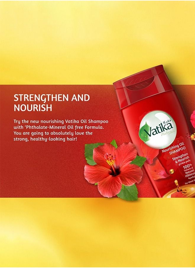 Vatika Naturals - Vatika Naturals Oil Shampoo Hibiscus - Strengthen and Nourish - 425ml (Twin Pack) - Image 1