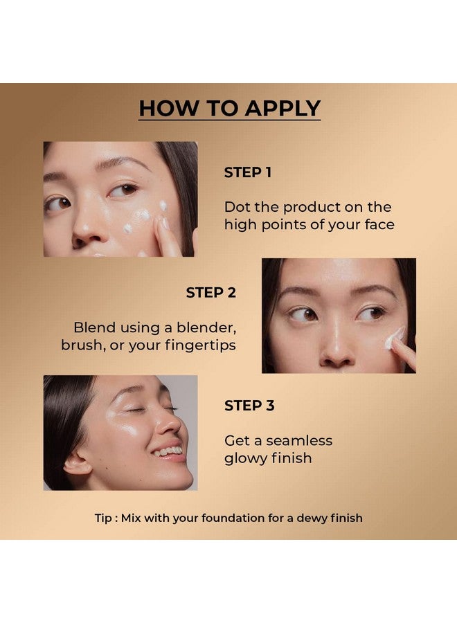 INCOLOR Born To Glow Longlasting Smooths Skin Lightweight Illuminating Liquid Face Primer 30 Ml (Shade No 3) - Image 3