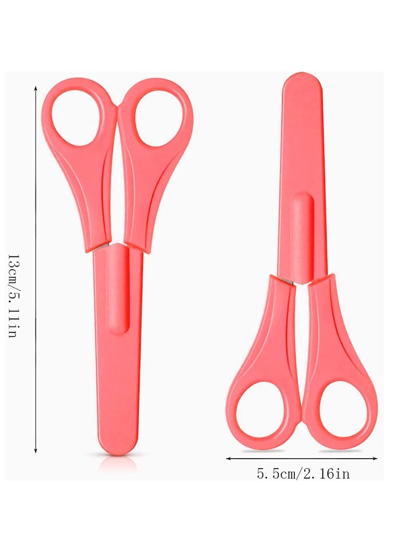 Generic - Kids Safety Scissors, Small School Children Blunt Kids Scissors, Sharp Stainless Steel Blades Safety Comfort Grip Handles for Student Toddler Craft Cutting Paper, 3 Colors(4 Pack) - Image 1