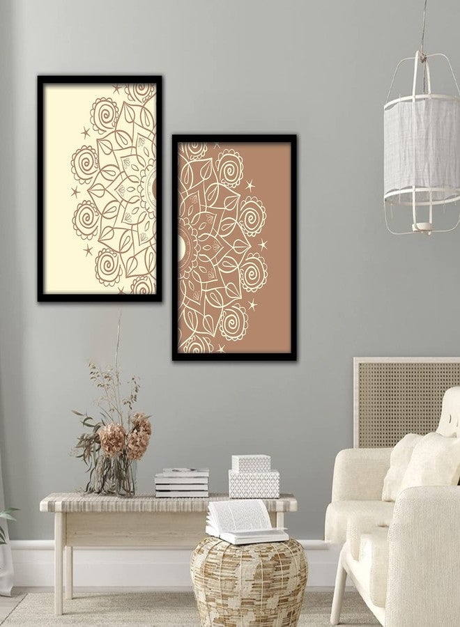VASL™ Studio Mandala Art Wall Decor Paintings for Living Room and Home Decor - Colorful Mandala Art For Wall Decoration - Mandala Theme (13inch x 17inch, Multicolor) Set of 2 - Image 3