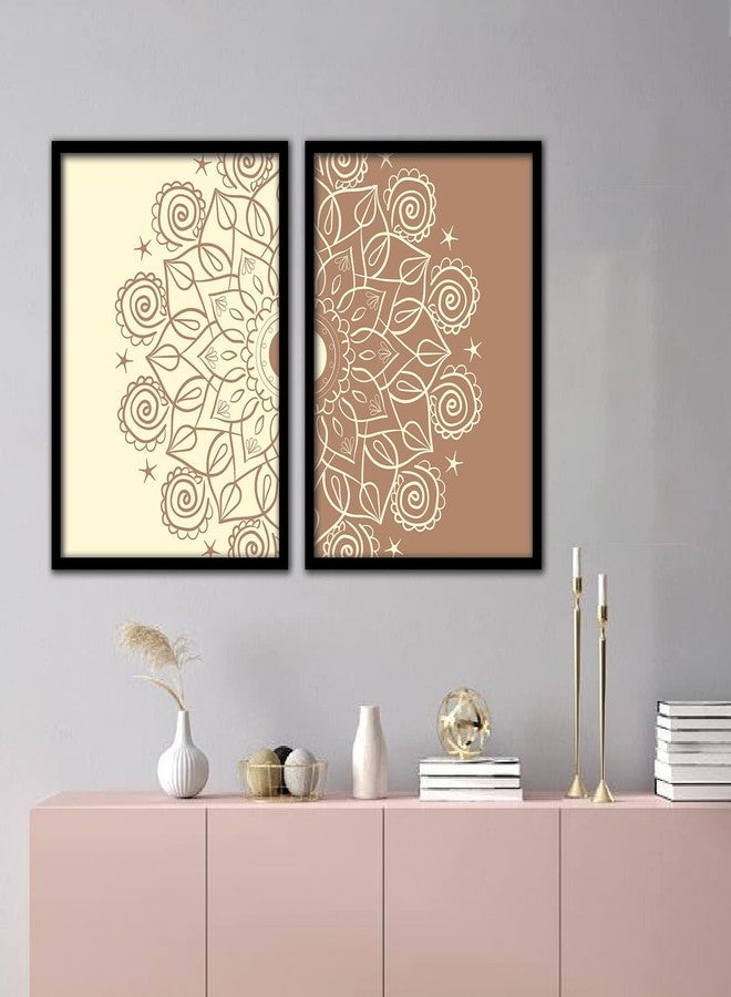VASL™ Studio Mandala Art Wall Decor Paintings for Living Room and Home Decor - Colorful Mandala Art For Wall Decoration - Mandala Theme (13inch x 17inch, Multicolor) Set of 2 - Image 5