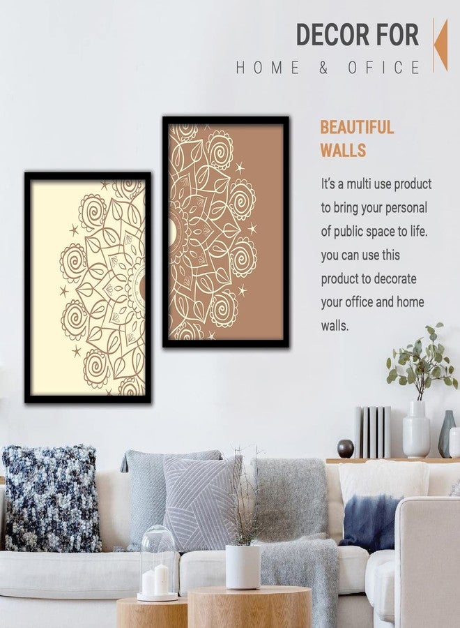 VASL™ Studio Mandala Art Wall Decor Paintings for Living Room and Home Decor - Colorful Mandala Art For Wall Decoration - Mandala Theme (13inch x 17inch, Multicolor) Set of 2 - Image 4