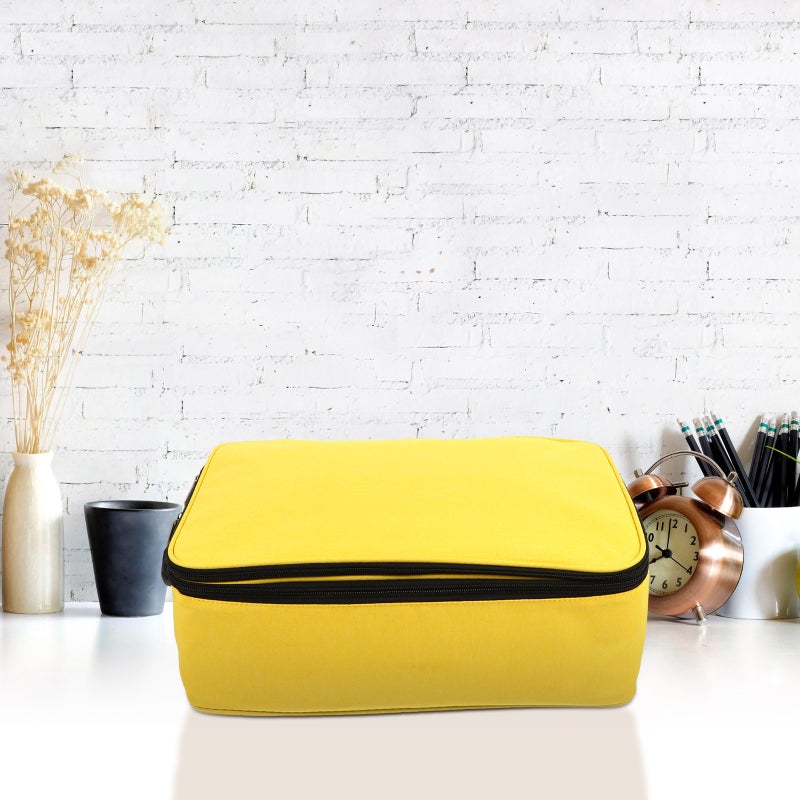 1Pc Large Capacity Pouch Multifunctional Cards Bag Stationery Pouch with Lock - Image 1
