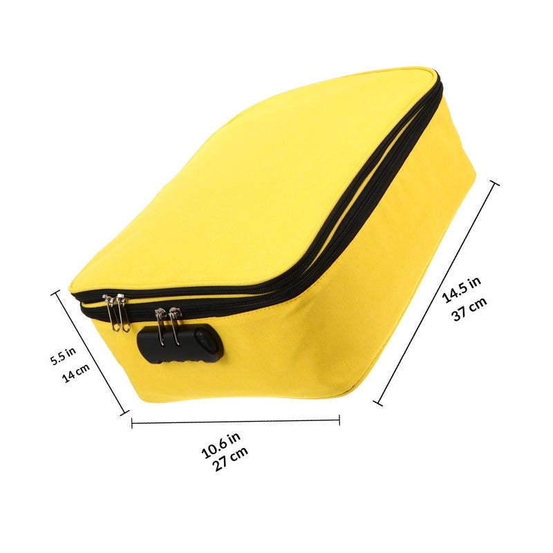 1Pc Large Capacity Pouch Multifunctional Cards Bag Stationery Pouch with Lock - Image 2
