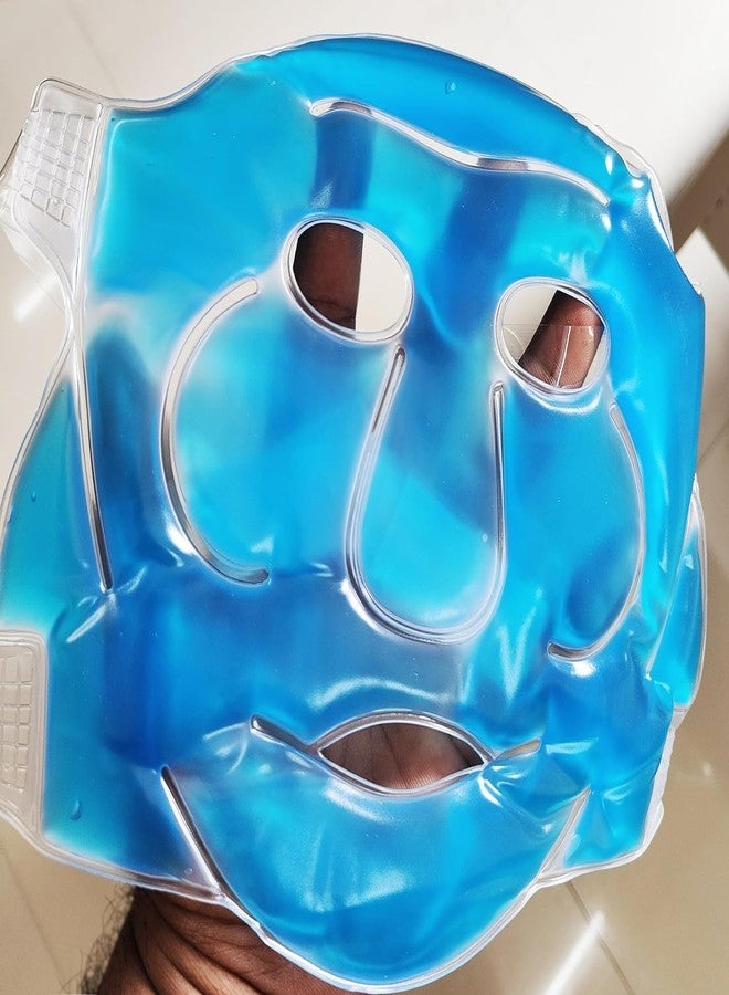 CLICKSWIFT قناع جل تبريد الوجه كليك سويفت أكوا آيس، عبوة جل باردة للوجه مع قناع للعين مجاناً - أزرق - Image 4