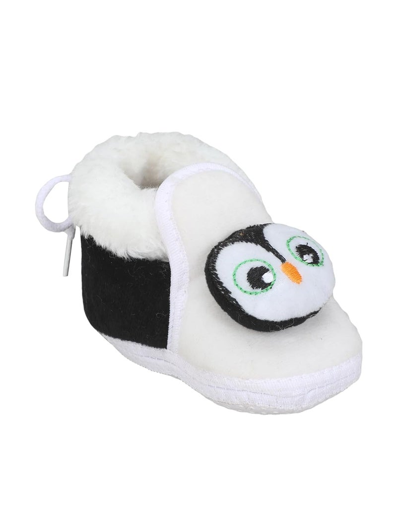 PureSole Baby Booties with Cute Animal Design – Soft Plush Infant Shoes for Newborns and Toddlers (6–12 Months) - Image 1