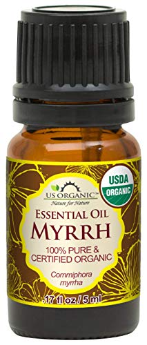 US Organic 100 Genuine Myrrh Essential Oil Sourced from The Horn of Africa USDA Certified Organic Extracted by HydroDistillation Myrrh 5 ml - Image 1