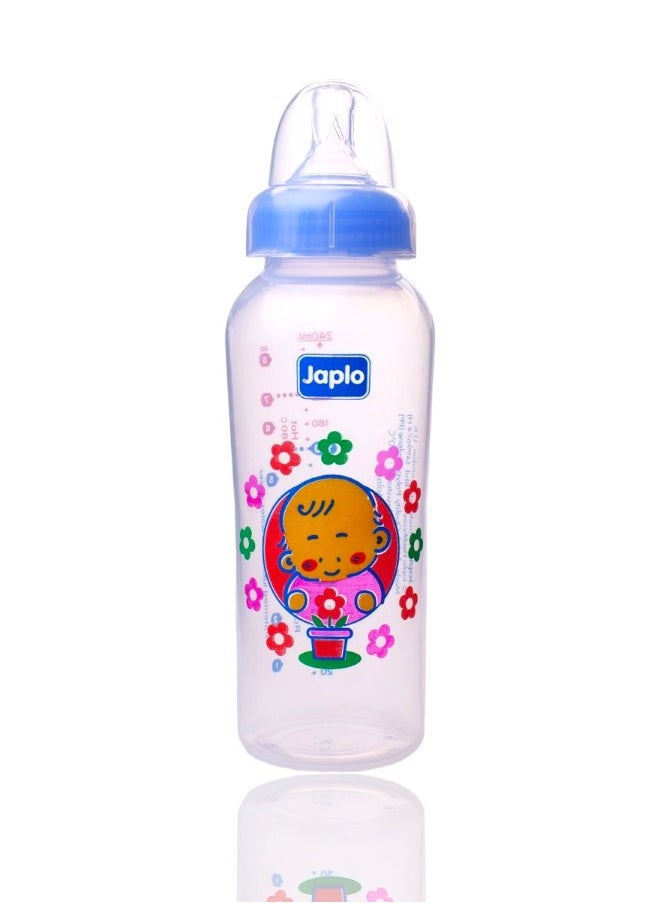 Japlo Round baby feeding Bottle with Anti-colic nipple & Lukewarm water mixer size 240 ml RD240 BOX(assorted)  - Image 2